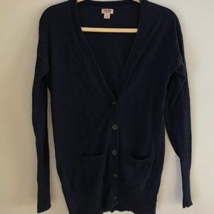 Mossimo Navy Boyfriend Cardigan, Size Small